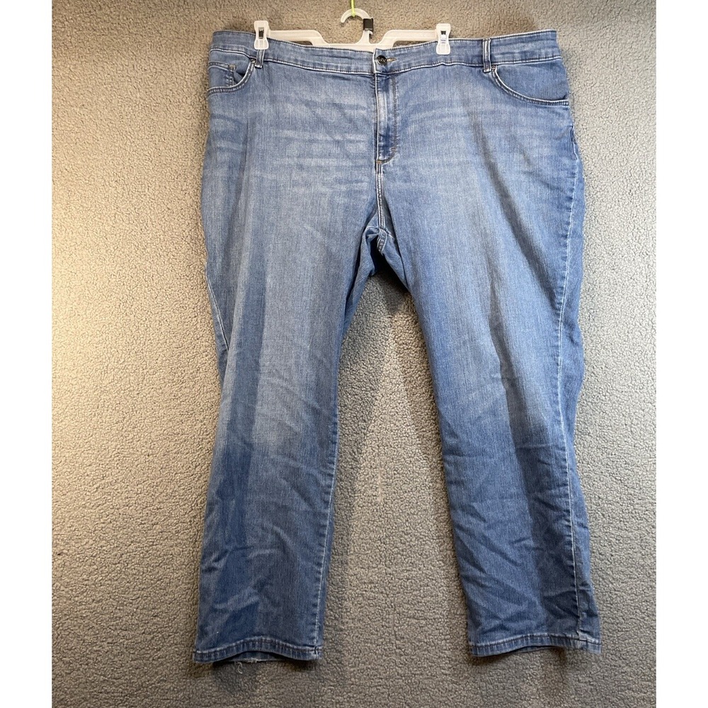 Lee Relaxed Fit Straight Leg Jeans ‎ MED Rise Women's  30W Medium Blue Casual